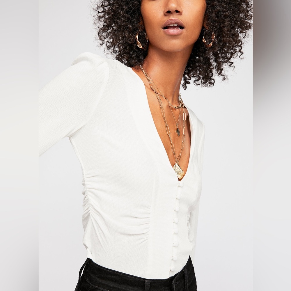 Free People Maise White Top